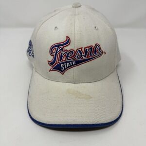 VINTAGE Fresno State Bulldogs Hat Cap Snap Back Team Spirit Mens 90s